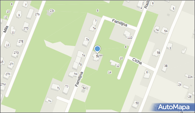 Wieliszew, Familijna, 5b, mapa Wieliszew