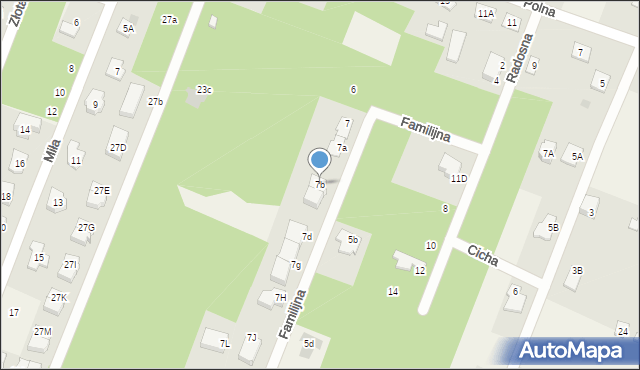 Wieliszew, Familijna, 7b, mapa Wieliszew