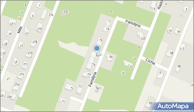 Wieliszew, Familijna, 7d, mapa Wieliszew