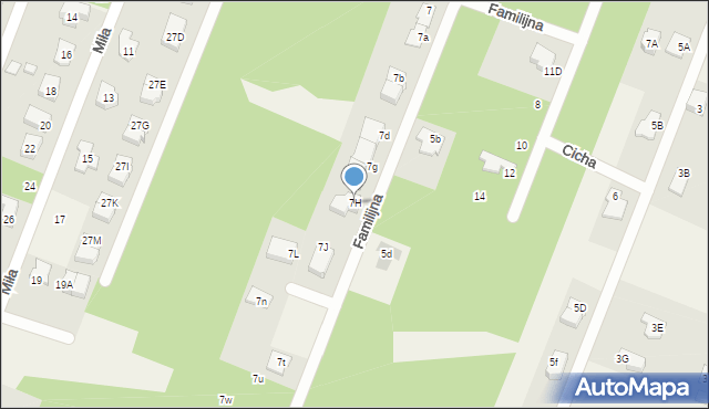 Wieliszew, Familijna, 7H, mapa Wieliszew