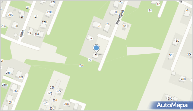 Wieliszew, Familijna, 7t, mapa Wieliszew