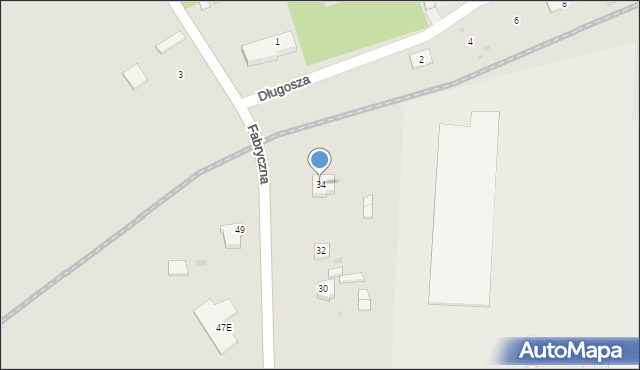 Wieluń, Fabryczna, 34, mapa Wieluń