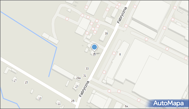 Wieluń, Fabryczna, 35, mapa Wieluń