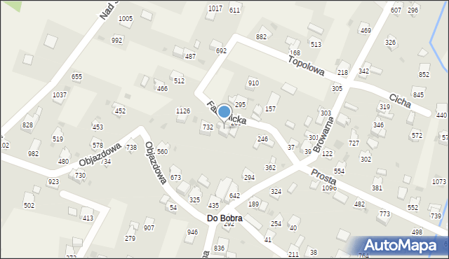 Wieprz, Fabianicka, 733, mapa Wieprz