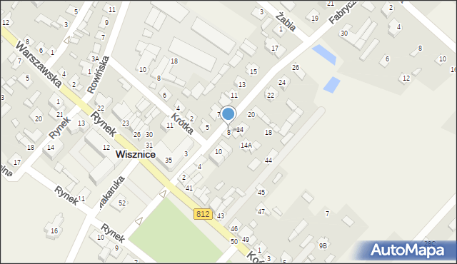 Wisznice, Fabryczna, 8, mapa Wisznice
