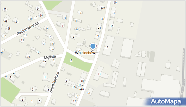 Wojciechów, Fabryczna, 22, mapa Wojciechów