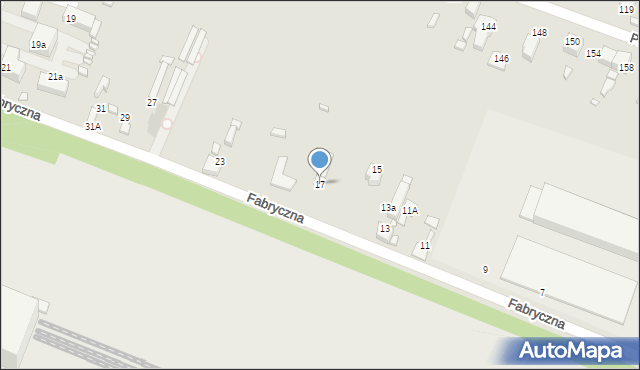 Wojkowice, Fabryczna, 17, mapa Wojkowice