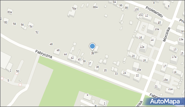Wojkowice, Fabryczna, 38, mapa Wojkowice