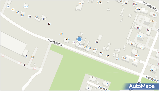 Wojkowice, Fabryczna, 42, mapa Wojkowice