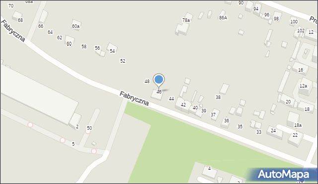 Wojkowice, Fabryczna, 46, mapa Wojkowice