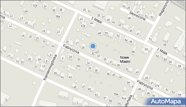 Wolbrom, Fabryczna, 31, mapa Wolbrom