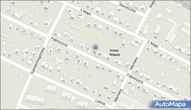 Wolbrom, Fabryczna, 35a, mapa Wolbrom