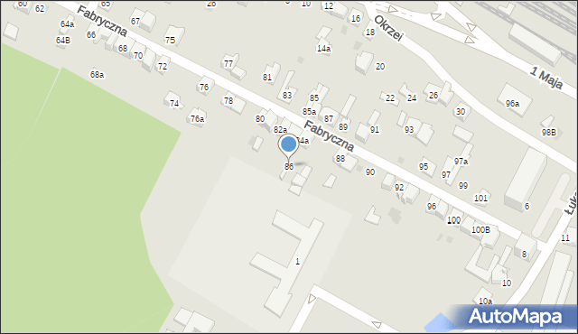 Wolbrom, Fabryczna, 86, mapa Wolbrom