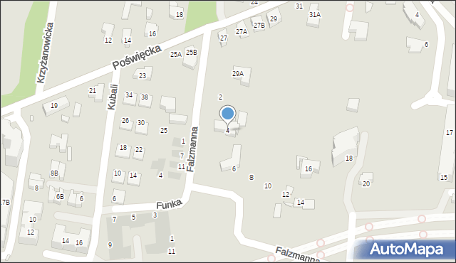 Wrocław, Falzmanna Michała Tadeusza, 4, mapa Wrocławia