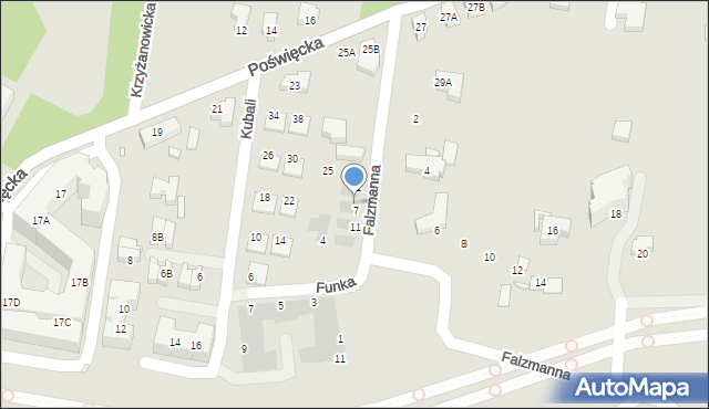 Wrocław, Falzmanna Michała Tadeusza, 5, mapa Wrocławia