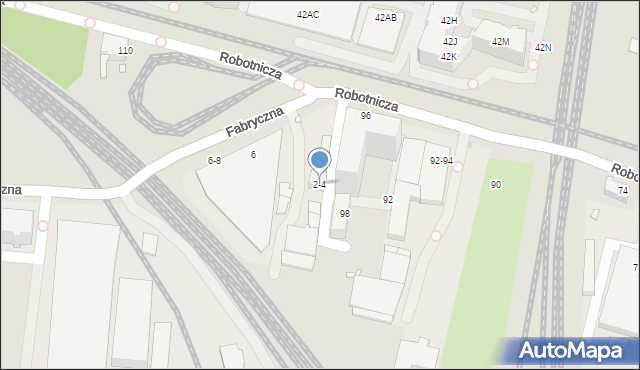 Wrocław, Fabryczna, 2-4, mapa Wrocławia