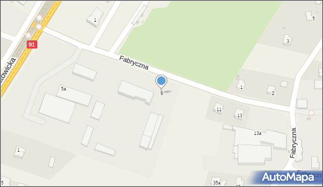 Wrzosowa, Fabryczna, 9, mapa Wrzosowa