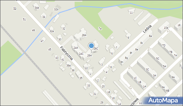 Zdzieszowice, Fabryczna, 26B, mapa Zdzieszowice