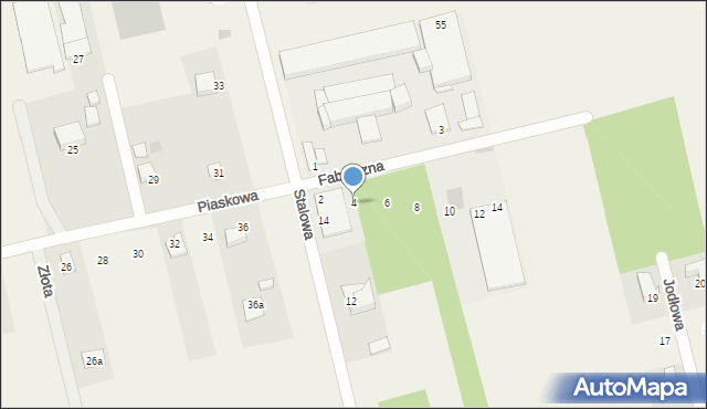 Żelków-Kolonia, Fabryczna, 4, mapa Żelków-Kolonia