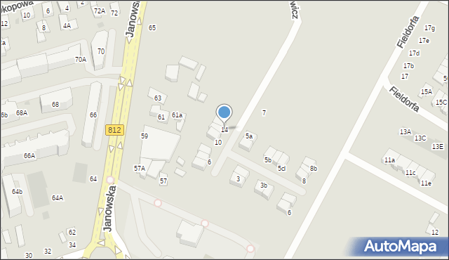 Biała Podlaska, Fedorowicz Aliny, 14, mapa Białej Podlaskiej