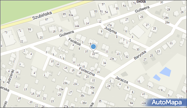 Białe Błota, Feniksa, 12, mapa Białe Błota