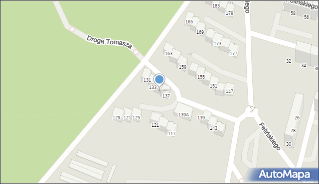 Bytom, Felińskiego Alojzego, 135, mapa Bytomia