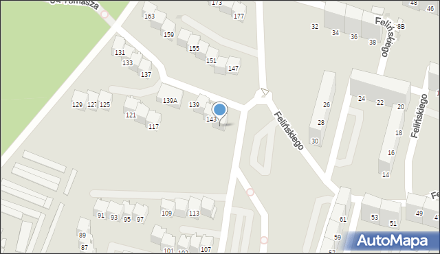 Bytom, Felińskiego Alojzego, 145, mapa Bytomia