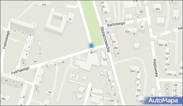 Bytom, Felińskiego Alojzego, 1h, mapa Bytomia