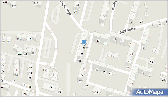 Bytom, Felińskiego Alojzego, 59, mapa Bytomia