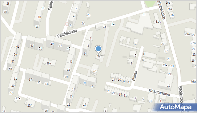 Bytom, Felińskiego Alojzego, 5a, mapa Bytomia