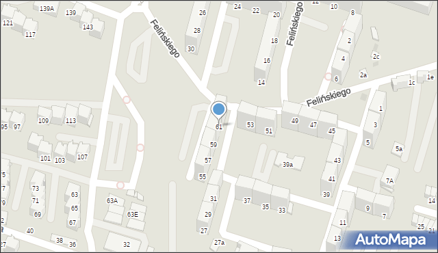 Bytom, Felińskiego Alojzego, 61, mapa Bytomia