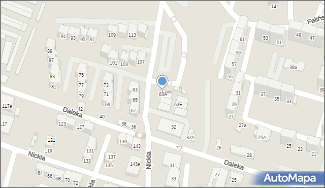 Bytom, Felińskiego Alojzego, 63A, mapa Bytomia