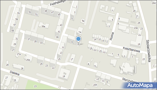 Bytom, Felińskiego Alojzego, 7, mapa Bytomia