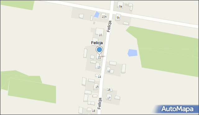 Felicja, Felicja, 11, mapa Felicja