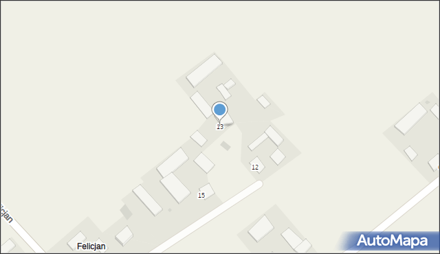 Felicjan, Felicjan, 13, mapa Felicjan