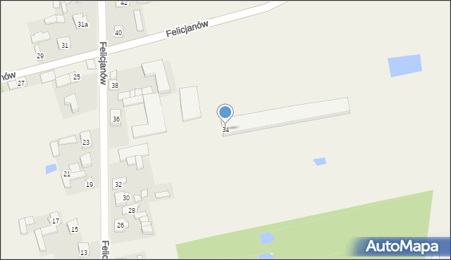 Felicjanów, Felicjanów, 34, mapa Felicjanów