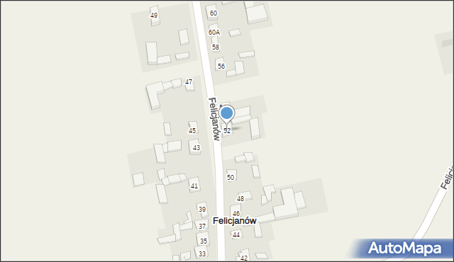 Felicjanów, Felicjanów, 52, mapa Felicjanów