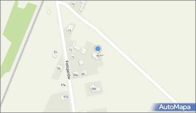 Felicjanów, Felicjanów, 70, mapa Felicjanów