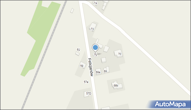Felicjanów, Felicjanów, 71, mapa Felicjanów