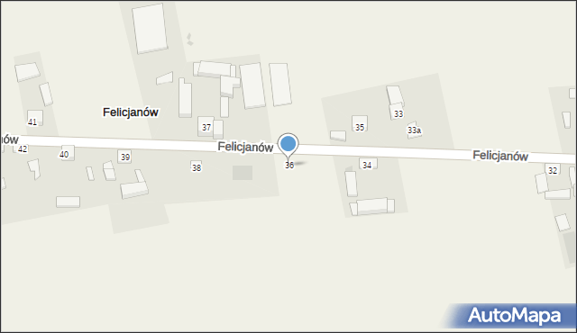 Felicjanów, Felicjanów, 36, mapa Felicjanów