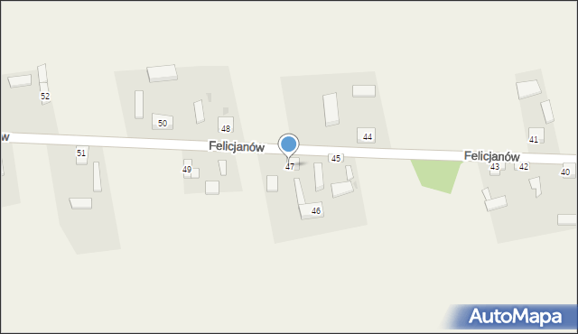 Felicjanów, Felicjanów, 47, mapa Felicjanów