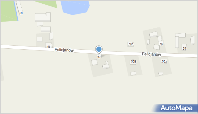 Felicjanów, Felicjanów, 57, mapa Felicjanów