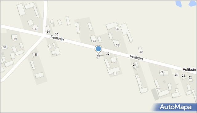 Feliksin, Feliksin, 34, mapa Feliksin