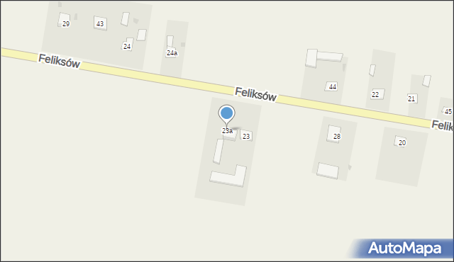 Feliksów, Feliksów, 23a, mapa Feliksów