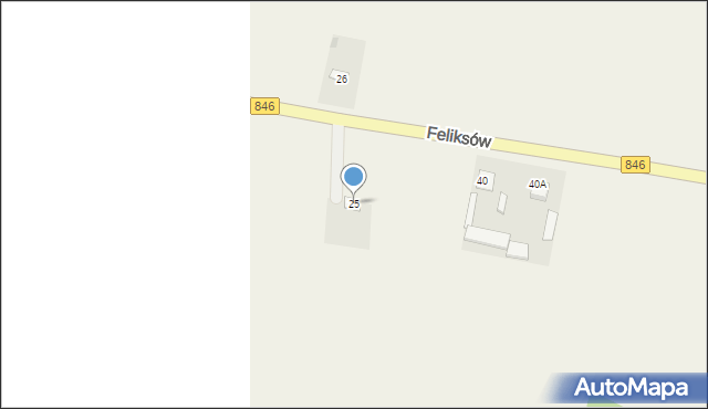 Feliksów, Feliksów, 25, mapa Feliksów