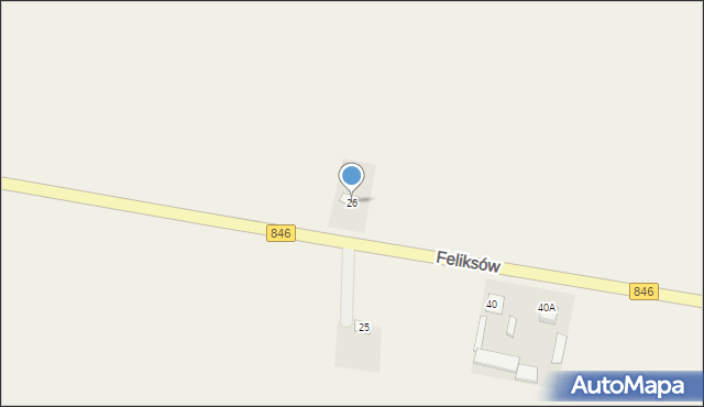 Feliksów, Feliksów, 26, mapa Feliksów