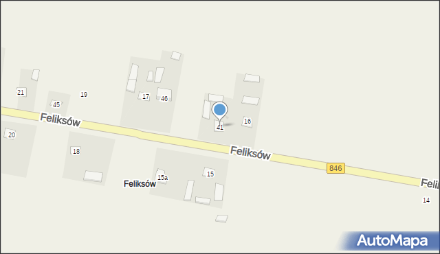 Feliksów, Feliksów, 41, mapa Feliksów