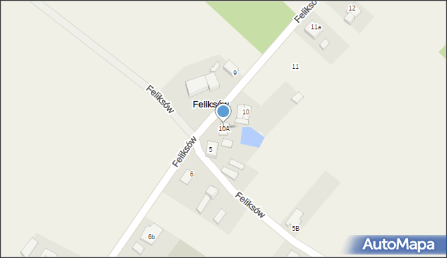 Feliksów, Feliksów, 10A, mapa Feliksów