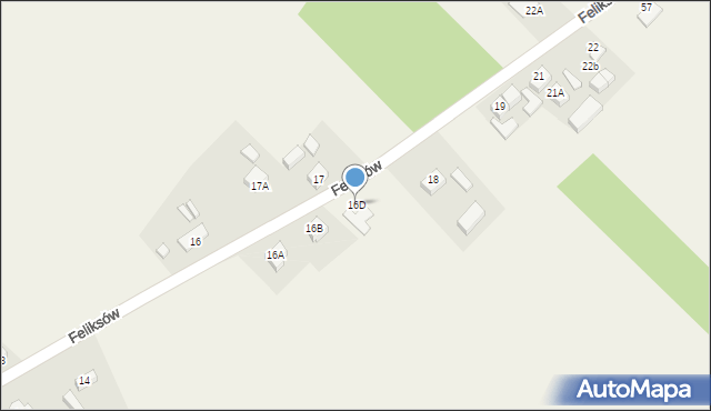 Feliksów, Feliksów, 16D, mapa Feliksów