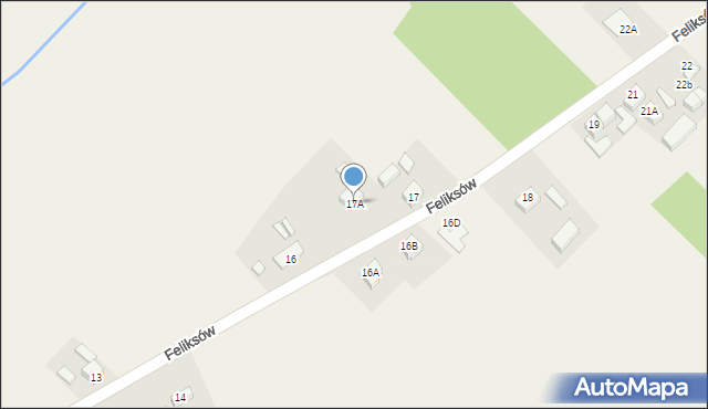 Feliksów, Feliksów, 17A, mapa Feliksów